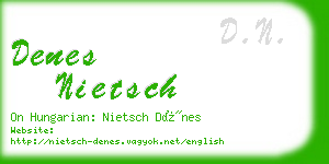 denes nietsch business card